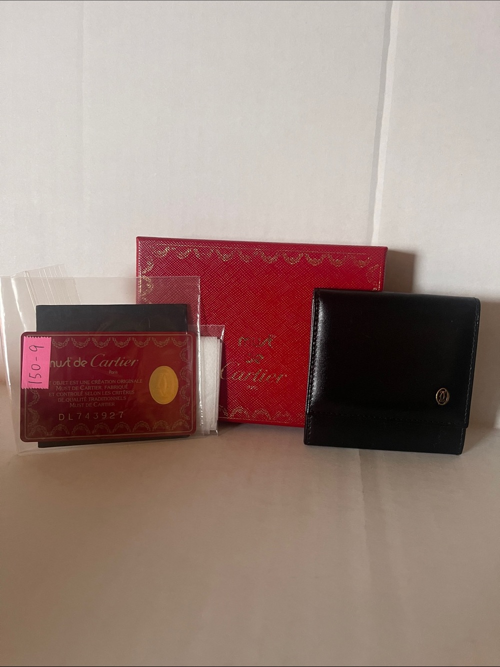 UNISEXCartier Black Leather  COIN PURSE